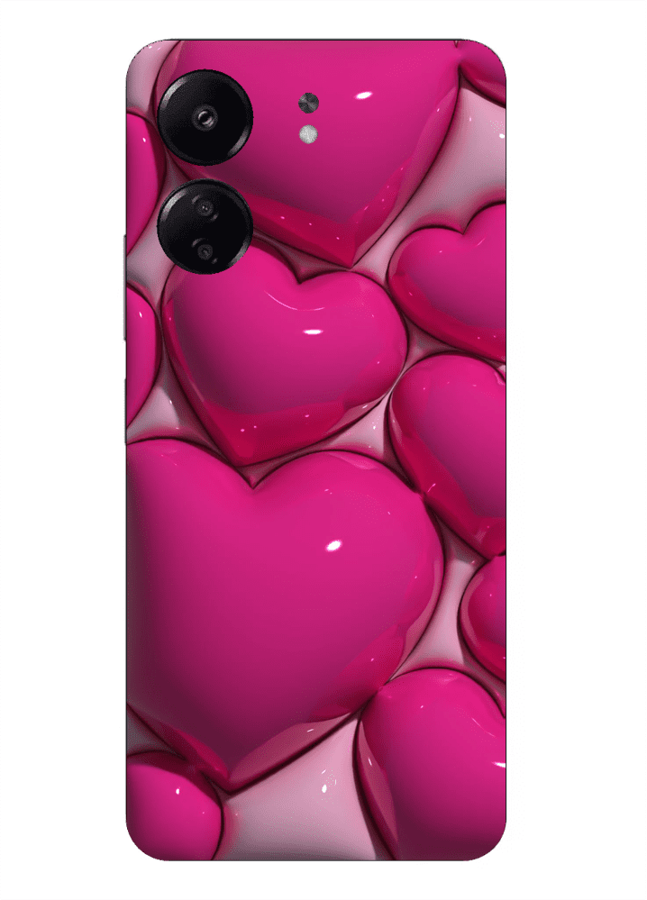Pink Hearts Silicone Case θήκη για Xiaomi Redmi 13C