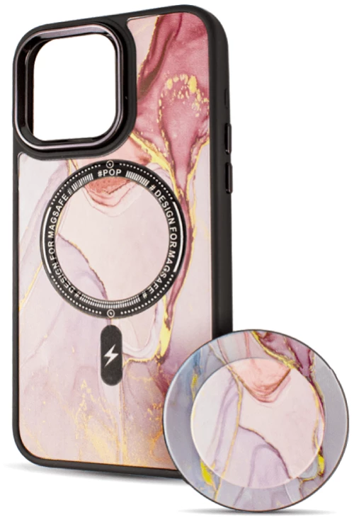 BOTER Case MagSafe + MagPopsocket Θηκη για iPhone 15 Marble