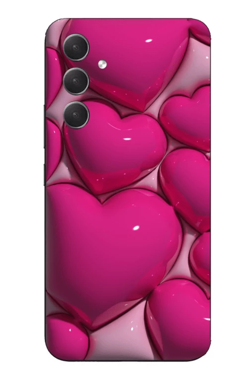 Pink Hearts Silicone Case θήκη για Samsung Galaxy S24 PLUS