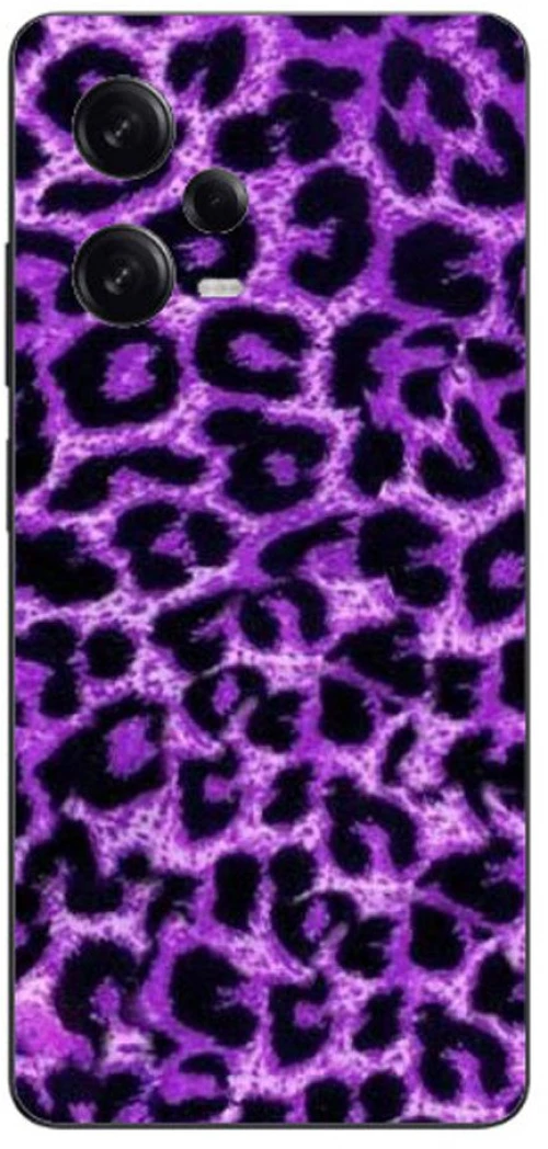 Purple Leopard Silicone case Θήκη για xiaomi Poco X5