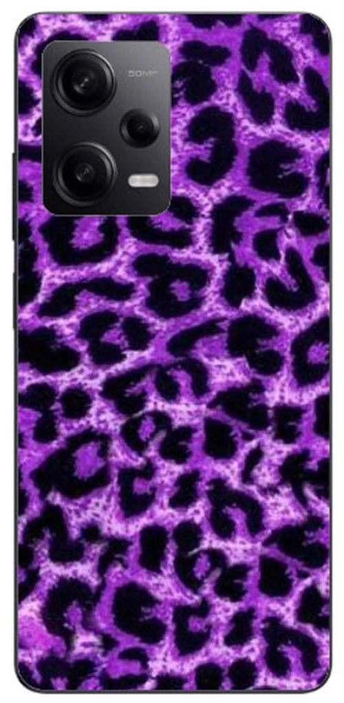 Purple Leopard Silicone case Θήκη για Xiaomi Redmi Note 12 Pro+ Plus