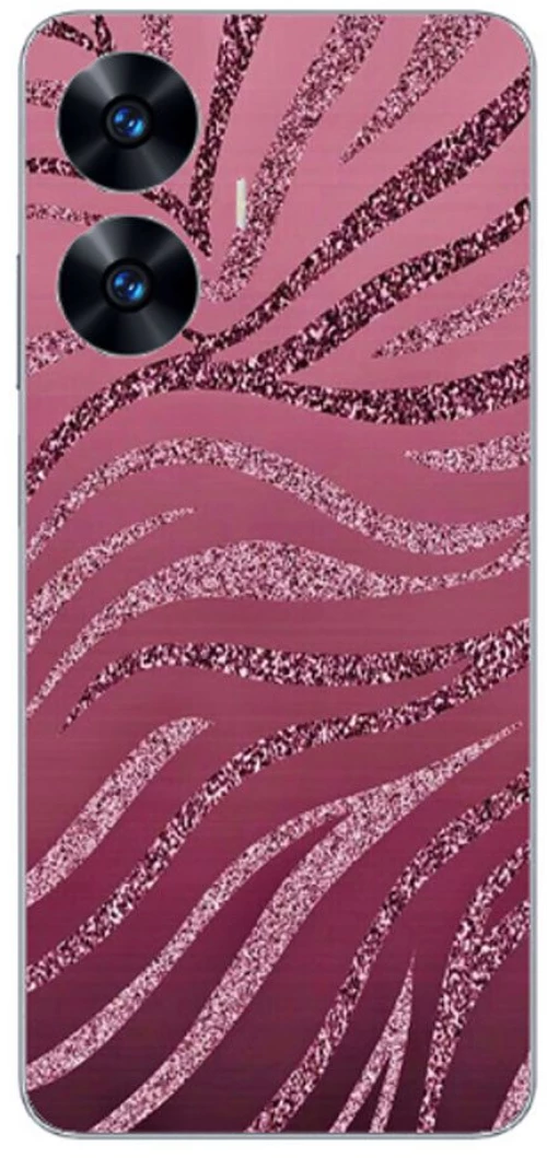 Pink Zebra Silicone case Θήκη για Realme C55