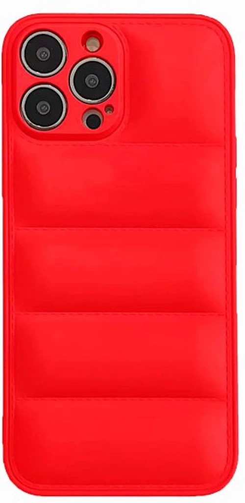 Fashion Soft Touch PUFFER Θήκη για iPhone 14 Pro Red