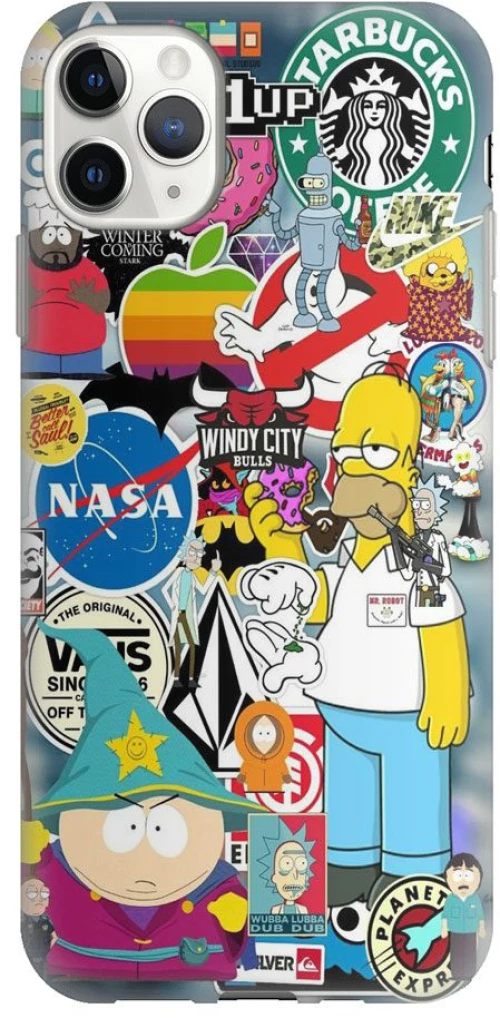 Brands Stickers Θήκη για iPhone 11 Pro Max