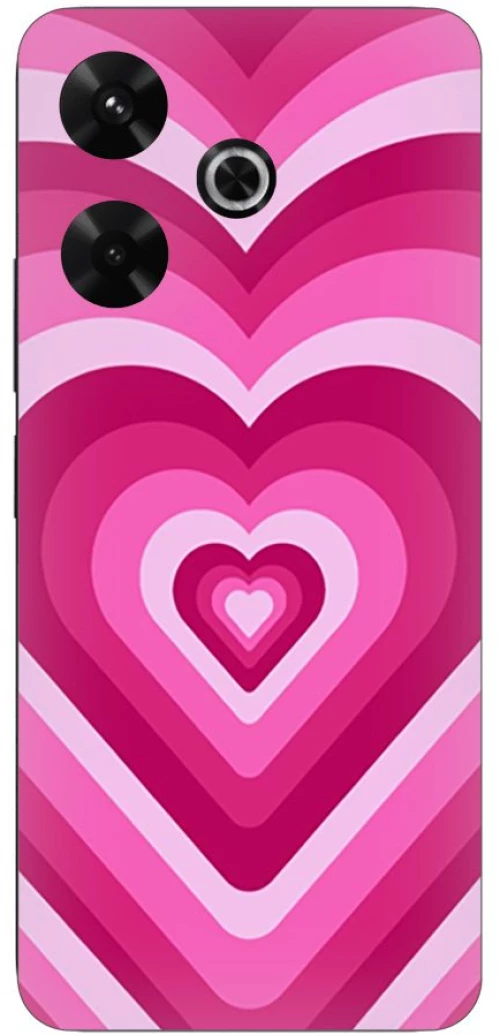Hearts Pink Silicone Case θήκη για Xiaomi Redmi 13 4G