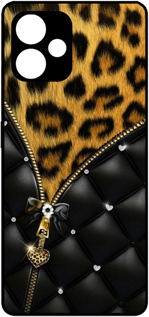 Animal Print Leopard in Protective Hard Case black Θήκη για Xiaomi Redmi 12 5G
