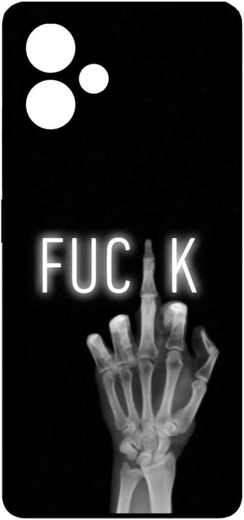 Middle Finger Protective Hard Case black Θήκη για Xiaomi Redmi 12 5G