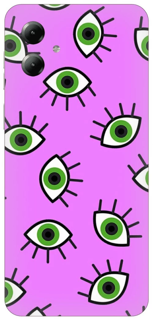 Eyes in Purple Silicone Case θήκη για Motorola Moto G14 4G