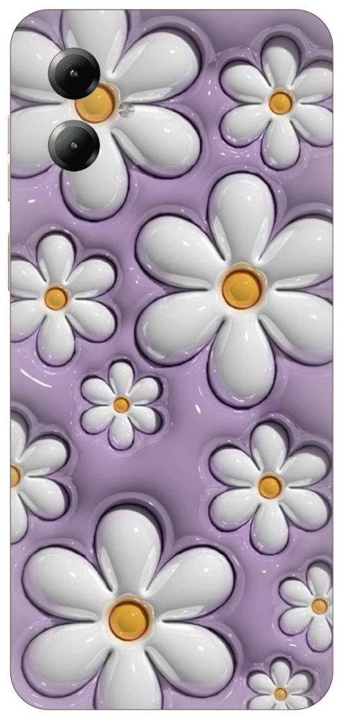 Flowers in Purple Silicone Case θήκη για Motorola Moto G54 5G