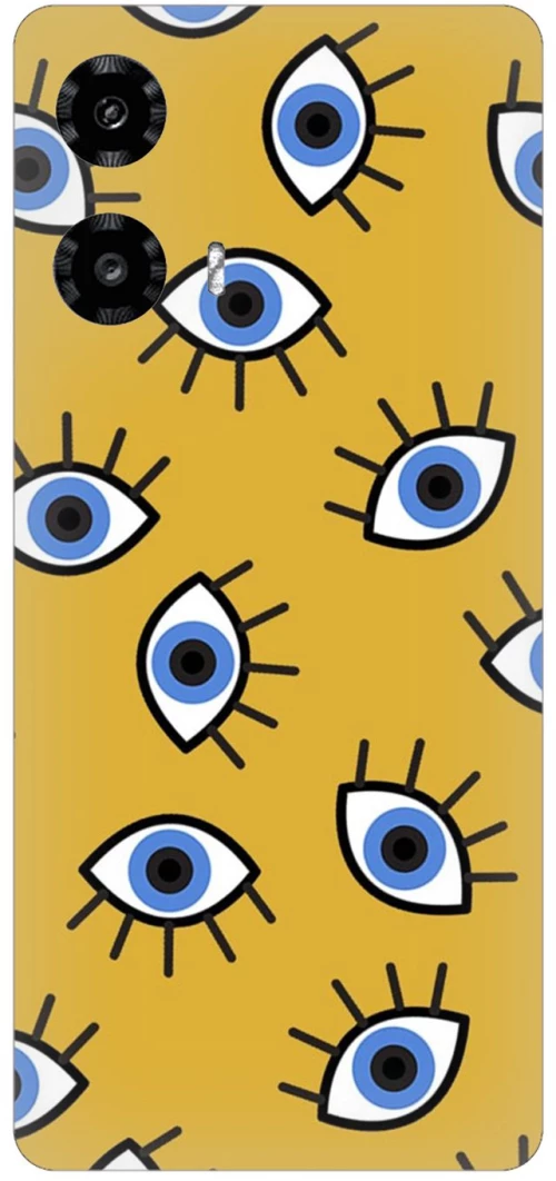 Eyes in Yellow Silicone Case θήκη για Motorola Moto G04 4G