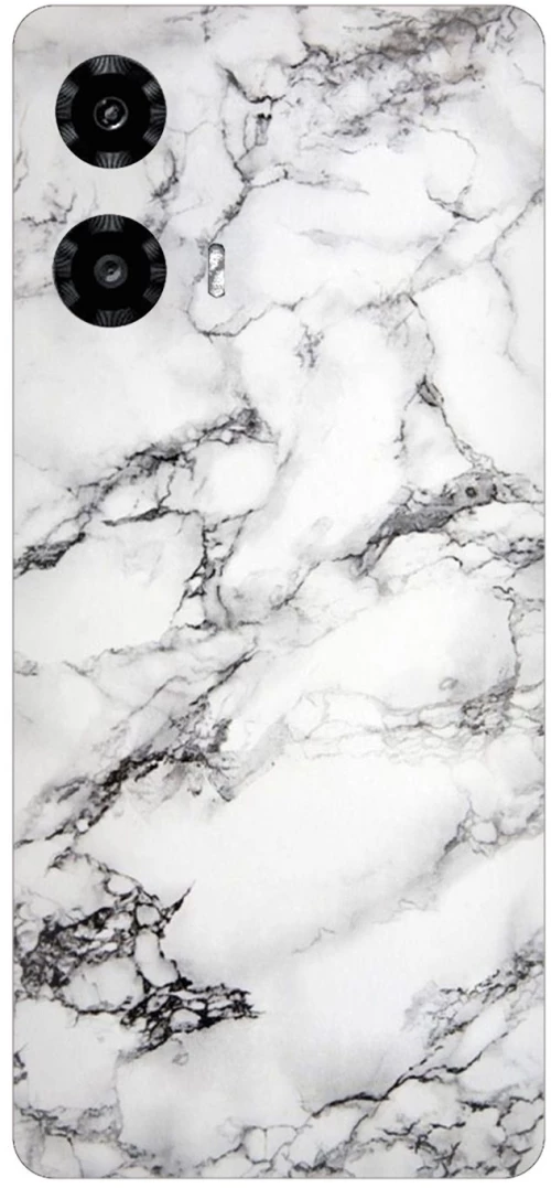 Marble White Silicone Case θήκη για Motorola Moto G34 5G