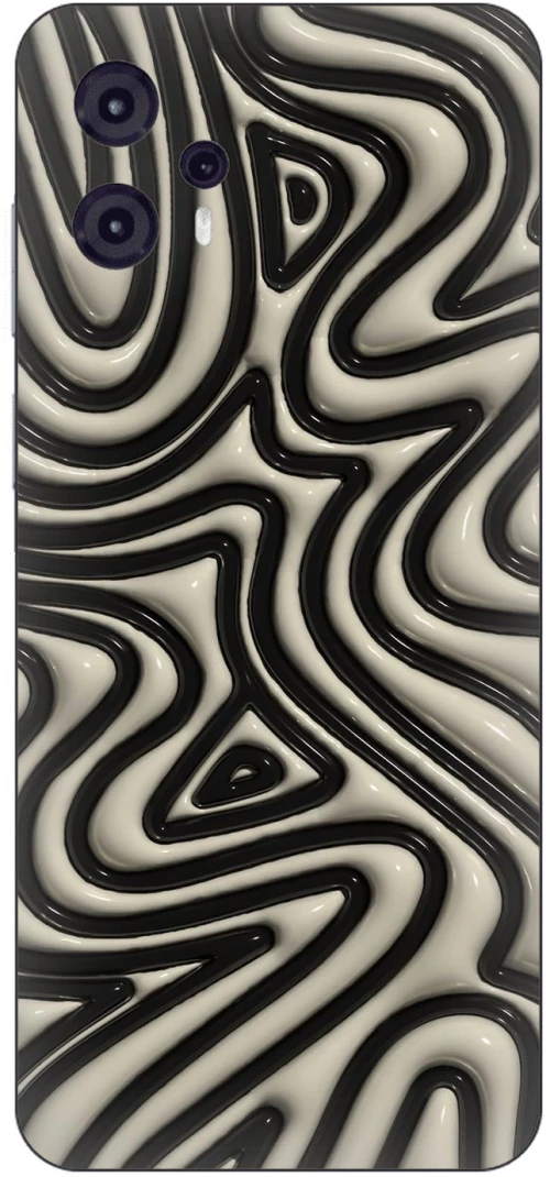 Black Lines Silicone Case θήκη για Motorola Moto G13 4G