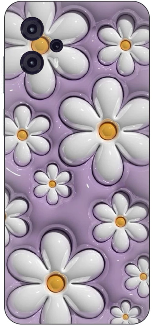 Flowers in Purple Silicone Case θήκη για Motorola Moto G13 4G