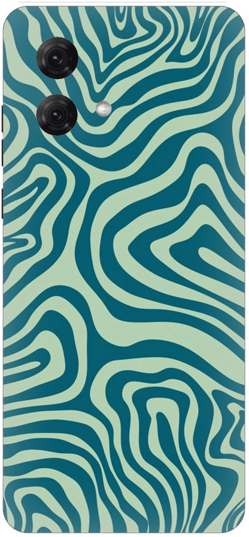 Green Lines Silicone Case θήκη για Motorola Moto G84 5G