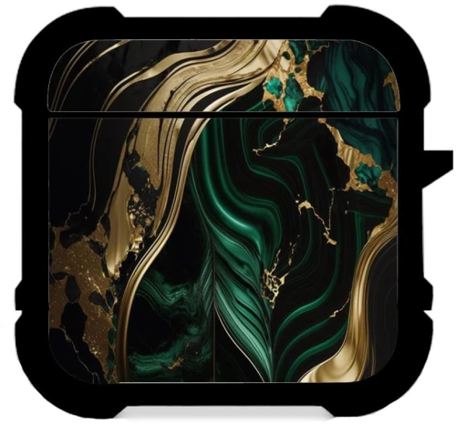 Marble Green-Gold Custom Case Airpods 1 & 2