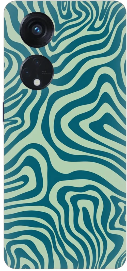 Green Lines Silicone Case θήκη για OPPO A38 4G