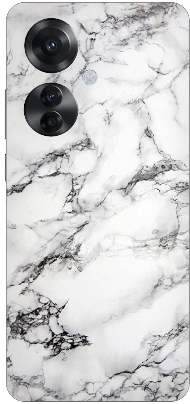 Marble White Silicone Case θήκη για OPPO Reno11 F 5