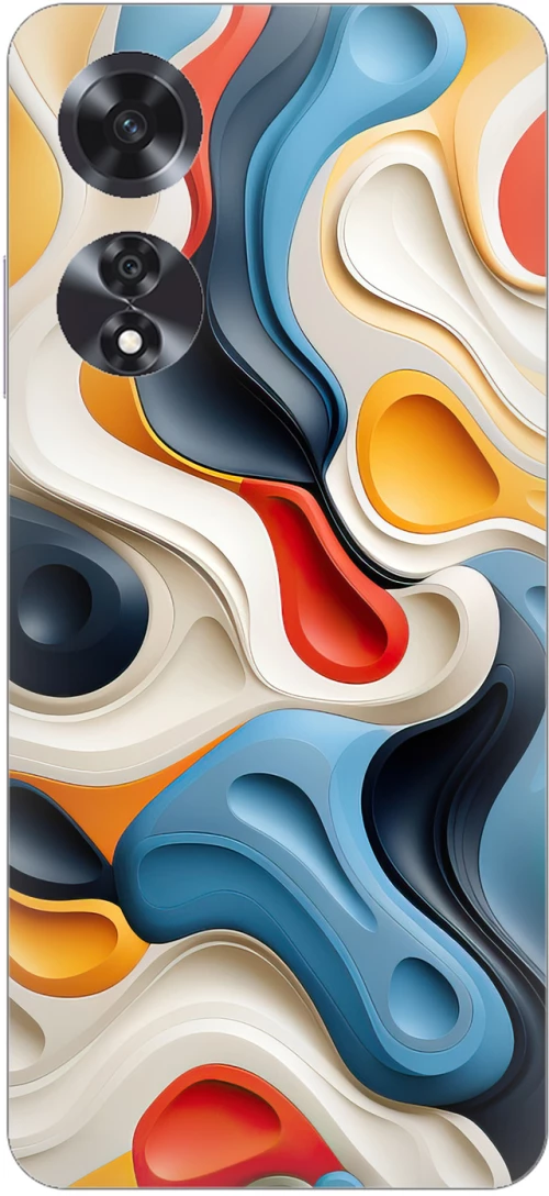 Colorful Pattern Silicone Case θήκη για OPPO A60 4G