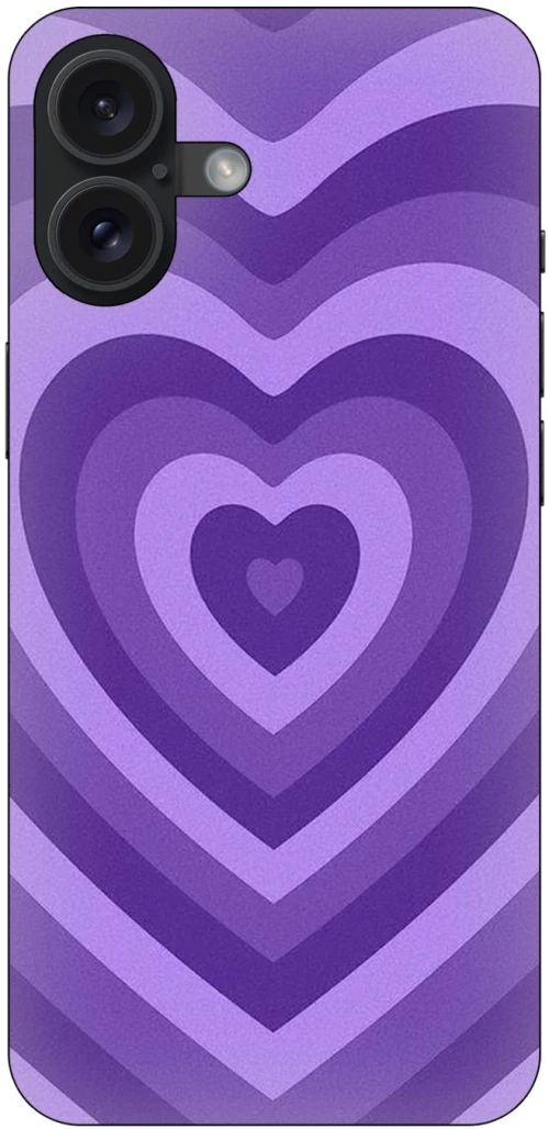 Purple Hearts Θήκη για iPhone 16 Plus