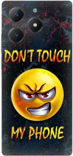 Don't Touch My Phone Emoji Silicone Case θήκη για Realme C61 4G