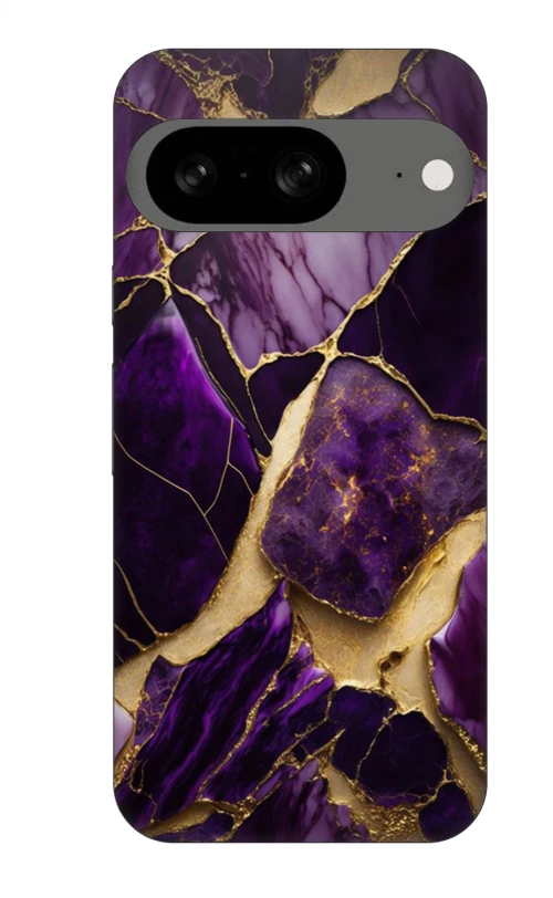 Marble Black-Purple Case θήκη για Google Pixel 8 5G