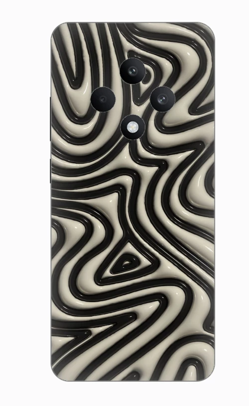 Black Lines Silicone Case θήκη για OPPO Reno 12F 5G