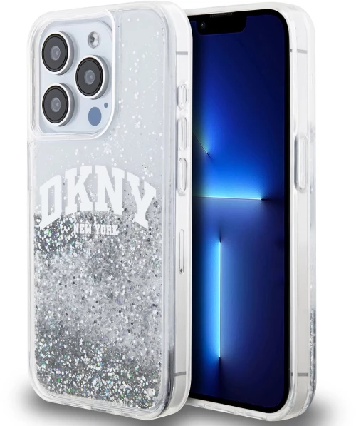 DKNY DKHCP14SLBNAET θηκη για iPhone 14 Pro Liquid Glitter Arch Logo Transparent