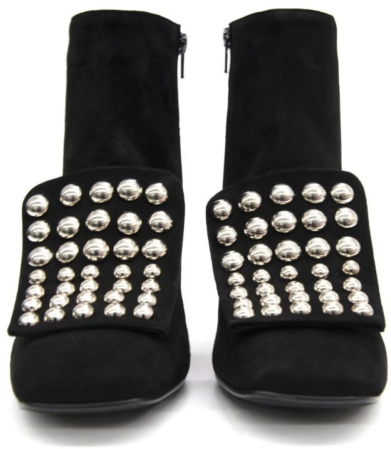 MIVIDA VINTAGE STUDS ANKLE BOOTS WOMEN MIVIDA ΜΑΥΡΟ (MVD-9956)