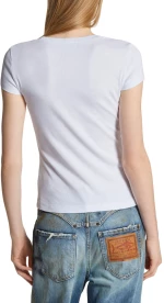 DSQUARED2 MAPLE FEAT SLIM FIT T-SHIRT WOMEN DSQUARED2 ΛΕΥΚΟ- ΜΑΥΡΟ (S75GD0465-D20021-100)