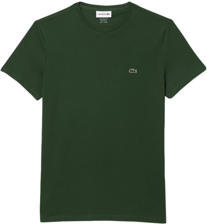 LACOSTE PIMA REGULAR FIT T-SHIRT MEN LACOSTE ΠΡΑΣΙΝΟ (TH6709-132)