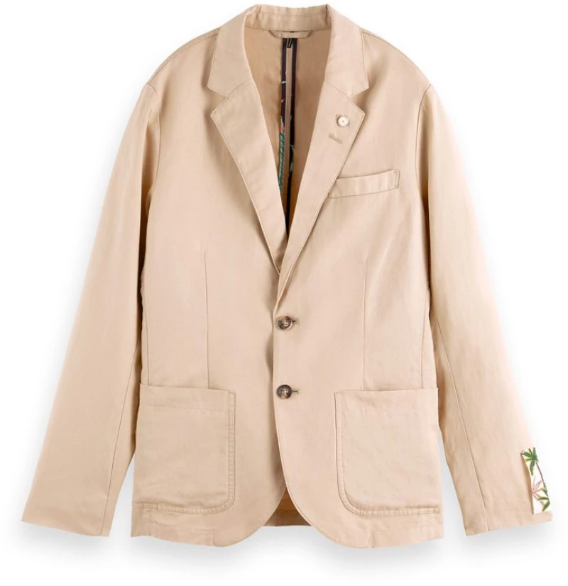 SCOTCH n SODA UNCONSTRUCTED SINGLE BREASTED BLAZER MEN SCOTCH & SODA ΜΠΕΖ (165916-0137)