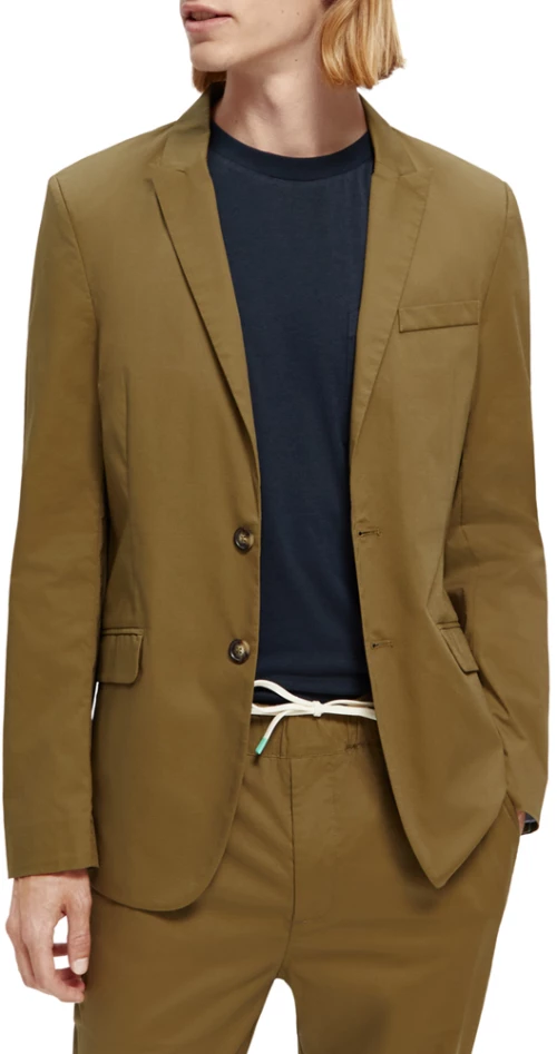 SCOTCH n SODA UNCONSTRUCTED POPLIN LIGHTWEIGHT BLAZER MEN SCOTCH & SODA ΧΑΚΙ (169782-0414)