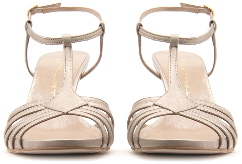 MOURTZI LEATHER HIGH HEEL SANDALS WOMEN MOURTZI BRONZE (MRTZ-75/76006-SATUR-L)