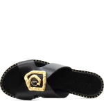 KOTRIS LEATHER FLAT SANDALS WOMEN KOTRIS ΜΑΥΡΟ (KTRS-04-580-Δ-BLACK-L)