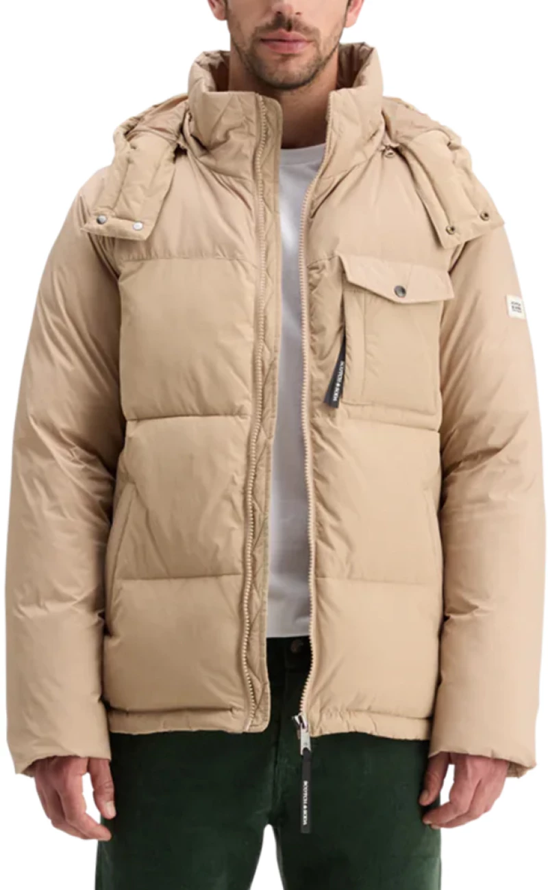 SCOTCH n SODA PUFFER JACKET MEN SCOTCH & SODA ΜΠΕΖ (178601-2767)