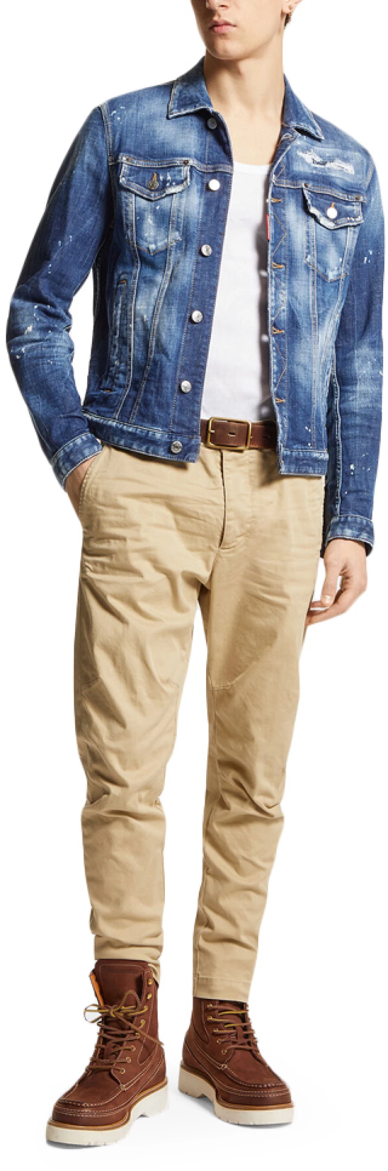 DSQUARED2 SEXY SLIM FIT CHINO PANTS MEN DSQUARED2 ΜΠΕΖ (S74KB0819-S39021-111)