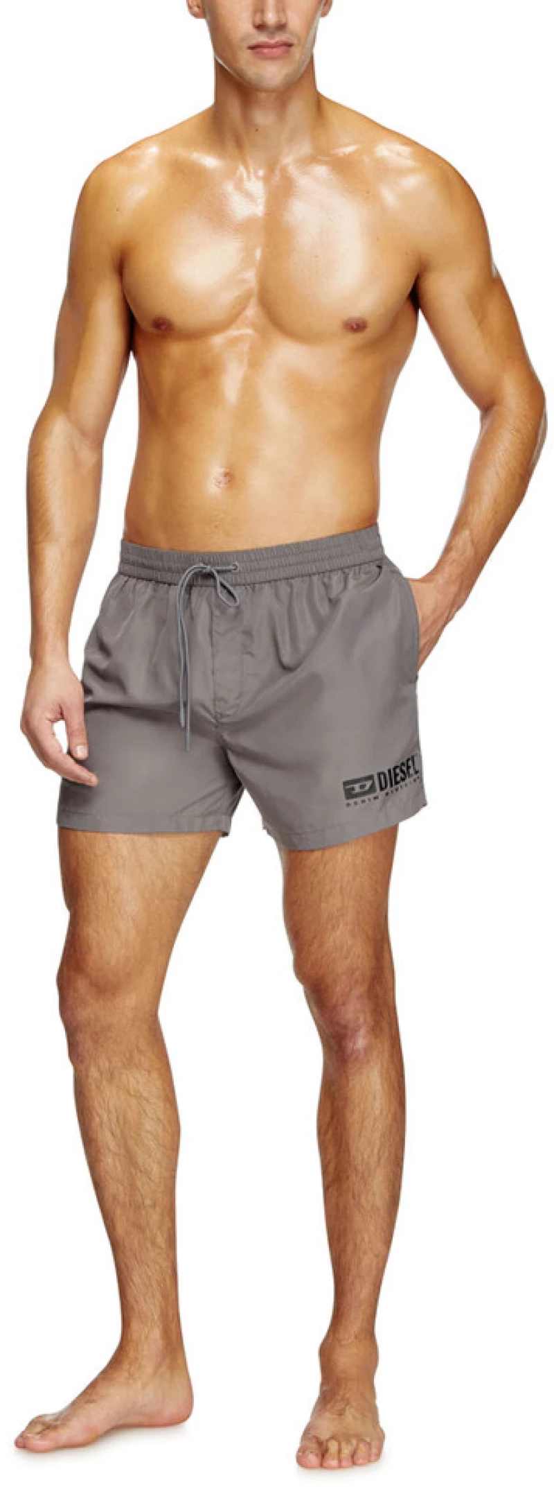 DIESEL KEN-37-D-BOX MID LENGTH SWIMSHORTS MEN DIESEL ΓΚΡΙ (A17583-0AFBA-E7150)