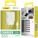 Andowl Φορτιστής με καλώδιο Lightning 3.1A Q-CD661B - Charger