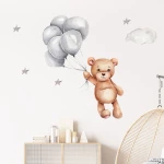 Αυτοκόλλητα Τοίχου Sipo - Teddy Bear with Balloons