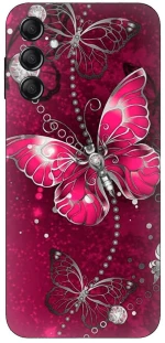 Butterfly Fuchsia Θήκη για Samsung Galaxy A15 4G/5G
