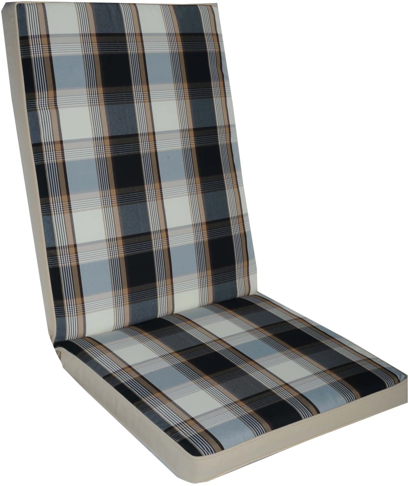 Μαξιλάρι Με Πλάτη Καφέ-Μπεζ Καρώ EPAM CUS-FOLD/1 43x95x5εκ. Πλάτη 55εκ.