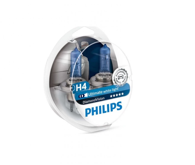 H4 ΛΑΜΠΑ ΣΕΤ PHILIPS DIAMOND VISION 12V 60/55W 2TEM PH12342DV