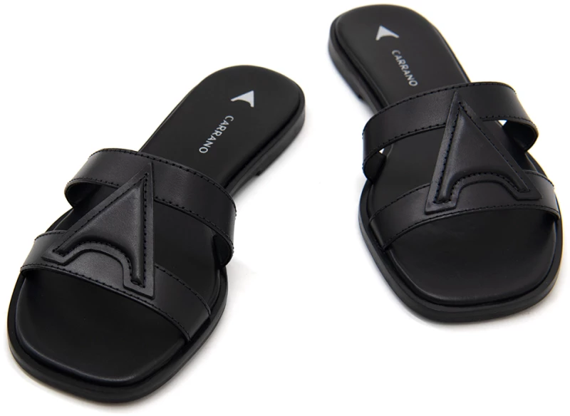 CARRANO E72794 ATANADO LEATHER SANDALS WOMEN CARRANO ΜΑΥΡΟ (777007-TR01-BLACK)