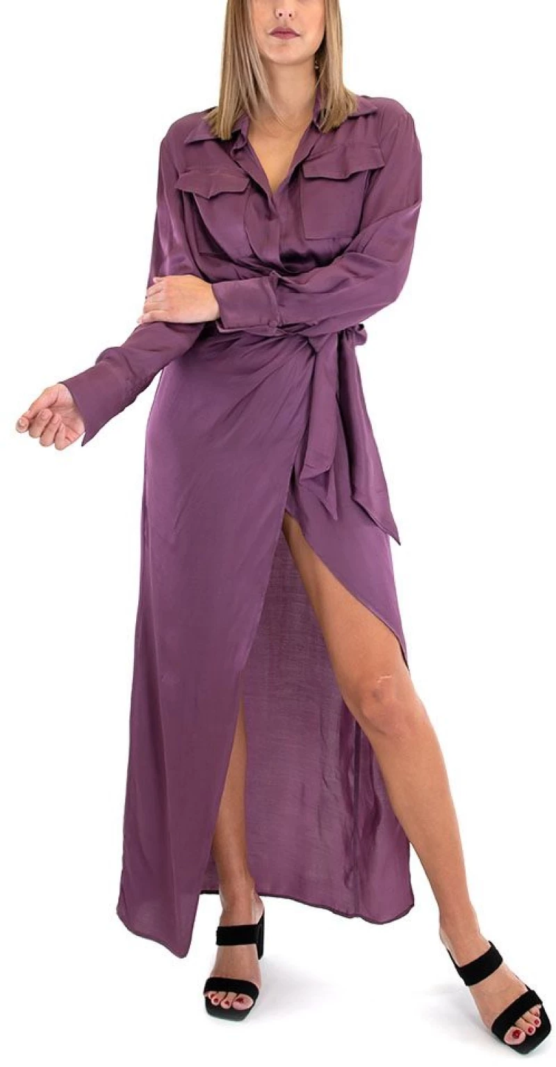 LACE MAXI SHIRTDRESS WOMEN LACE ΜΩΒ (M-8202)