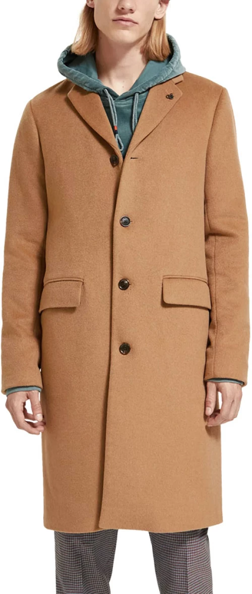 SCOTCH n SODA CLASSIC WOOL BLEND OVERCOAT MEN SCOTCH & SODA CAMEL (174387-0619)