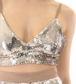TWENTY-29 SEQUINED BUSTIER WOMEN TWENTY-29 ΧΡΥΣΟ (TNT-29-8670-GOLD)