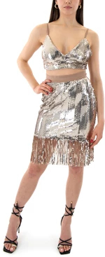 TWENTY-29 SEQUINED BUSTIER WOMEN TWENTY-29 ΧΡΥΣΟ (TNT-29-8670-GOLD)