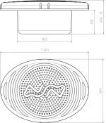 Nuova Rade Κόρνα Ηλεκτρική Χωνευτή 130x94x49,5mm