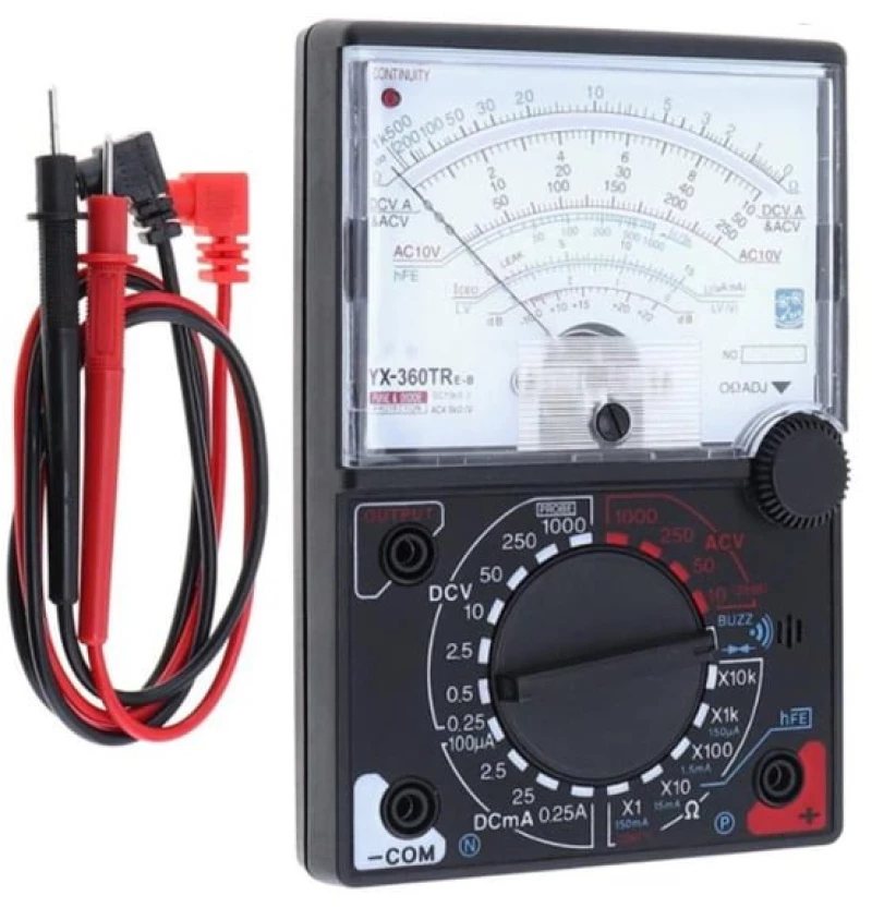 Sanwa YX-360TR Αναλογικό πολύμετρο με βελόνα Μαύρο - Multitester