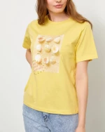 Γυναικείο t-shirt με κοχύλια 100% βαμβακέρο